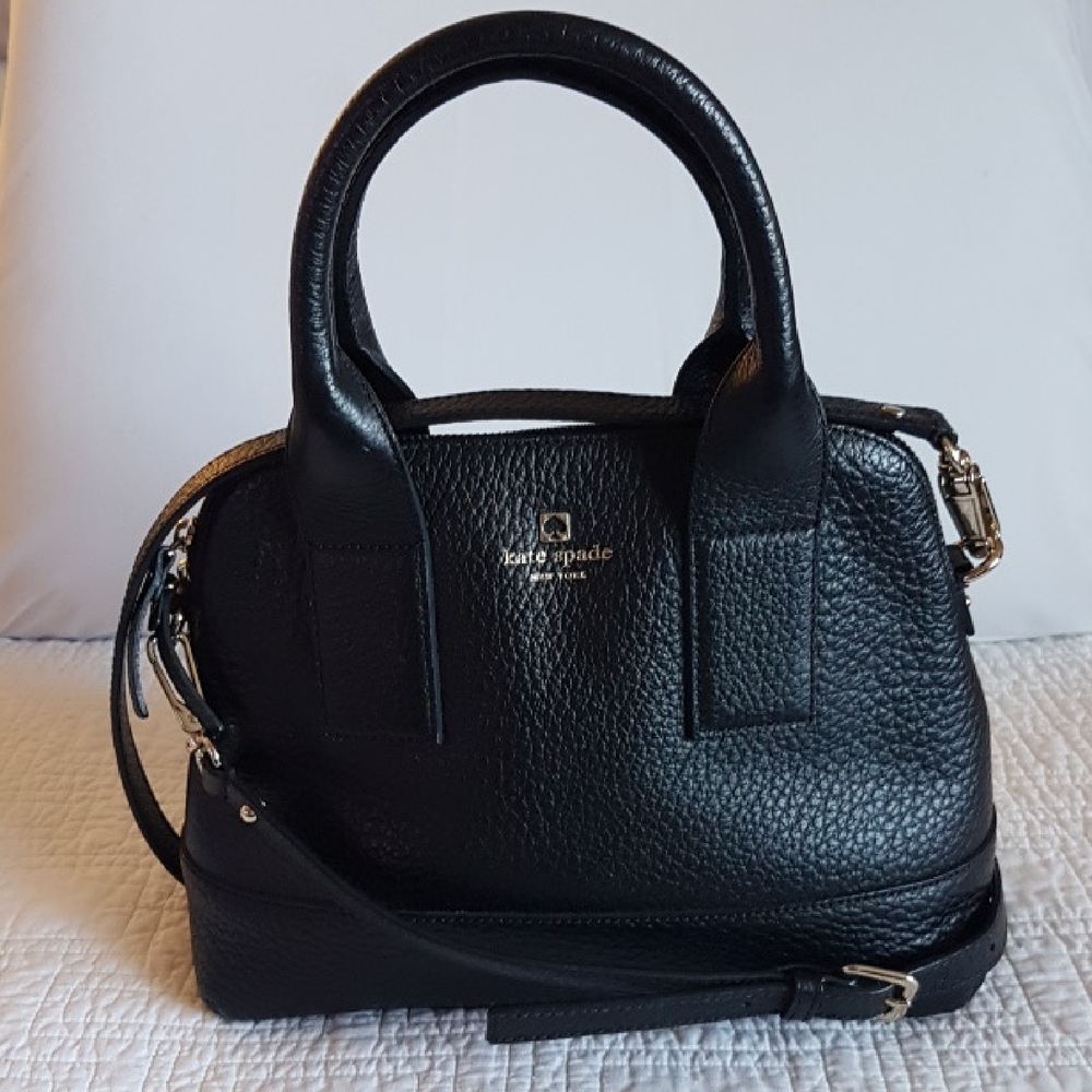 Kate Spade Black Pebbled Leather Satchel